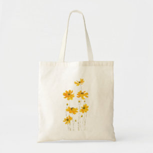 Orangenkosmos Blume Aquarell Tragetasche
