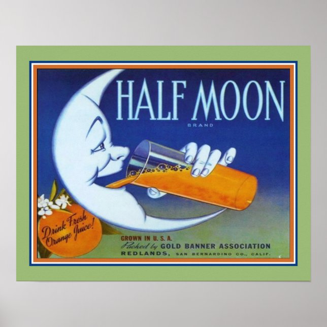 Orangenkratenlabel der 40er Jahre Poster (Vorne)