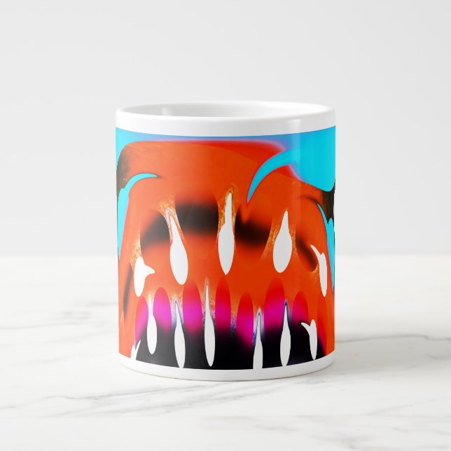 Orangenkunst Jumbo-Tasse (Vorderseite)