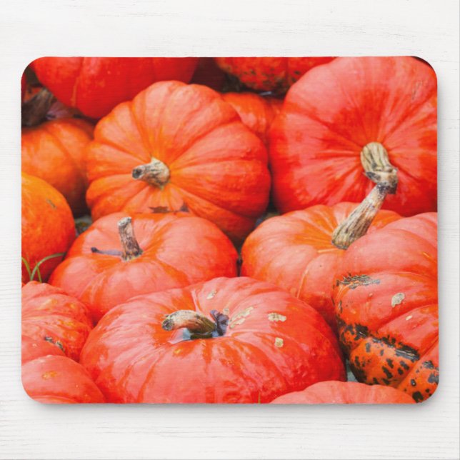 Orangenkürbis auf dem Markt, Deutschland Mousepad (Vorne)
