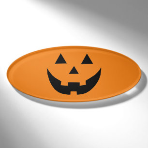 Orangenkürbis Kürbislaterne Halloween Namenschild
