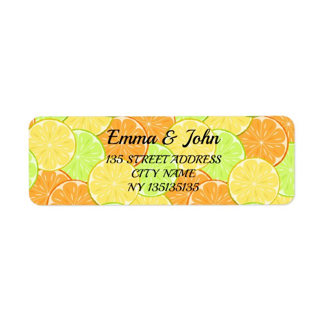 Orangenlemonen Limone Früchte personalisiert (Vorne)