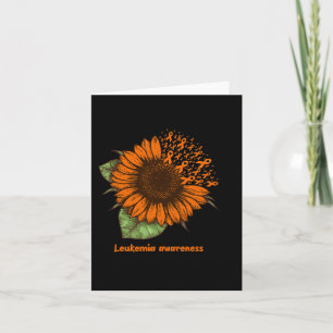 Orangenleukämie Bewusstsein Sonnenblumengeschenk K Karte