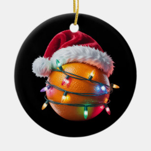 Orangenliebhaber Frucht Weihnachtsbeleuchtung Sant Keramik Ornament