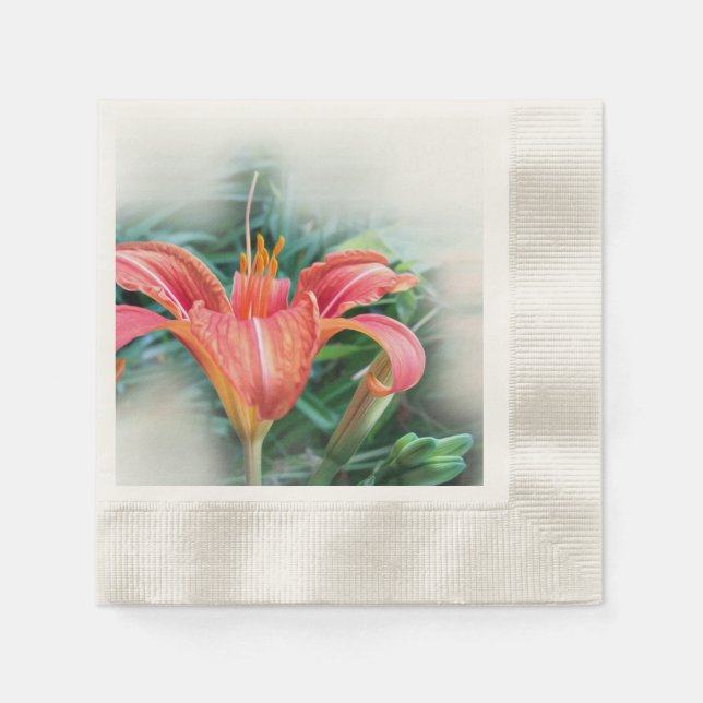 Orangenlilie Serviette (Vorderseite)