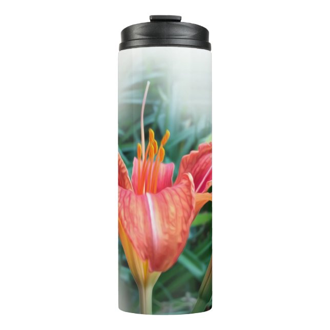 Orangenlilie Thermosbecher (Vorderseite)