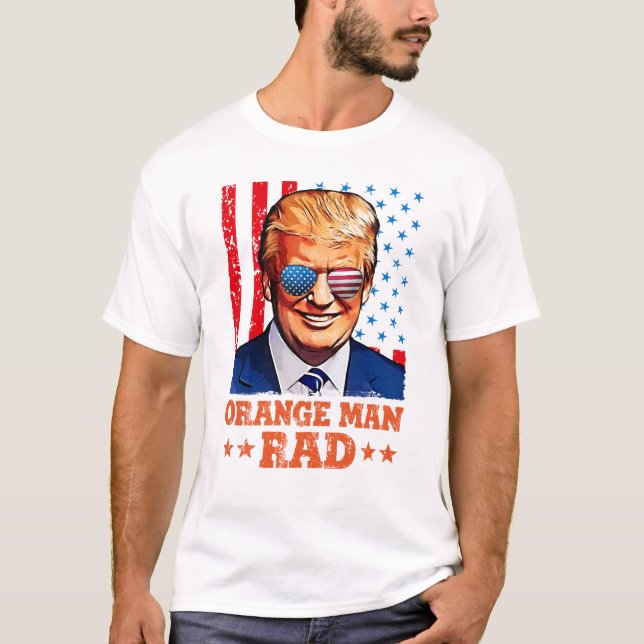 Orangenmann krass, Trumpf T-Shirt (Vorderseite)