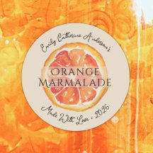 Orangenmarmelade Artisan-Jam-Glas-Verpackungslabel