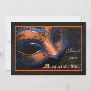 Orangenmaske Masquerade Ball Halloween Einladung