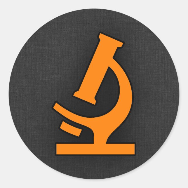 Orangenmikroskop Runder Aufkleber (Vorderseite)