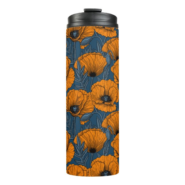 Orangenmohn Thermosbecher (Vorderseite)
