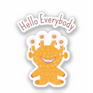 Orangenmonster Aufkleber