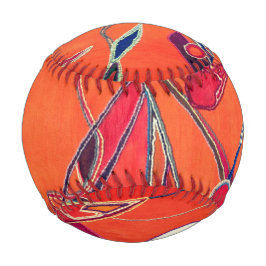 Orangenmuster Baseball