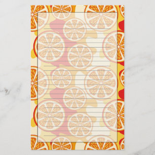 Orangenmuster Briefpapier