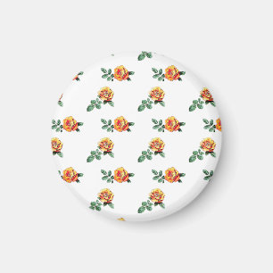 Orangenmuster der Rose Magnet