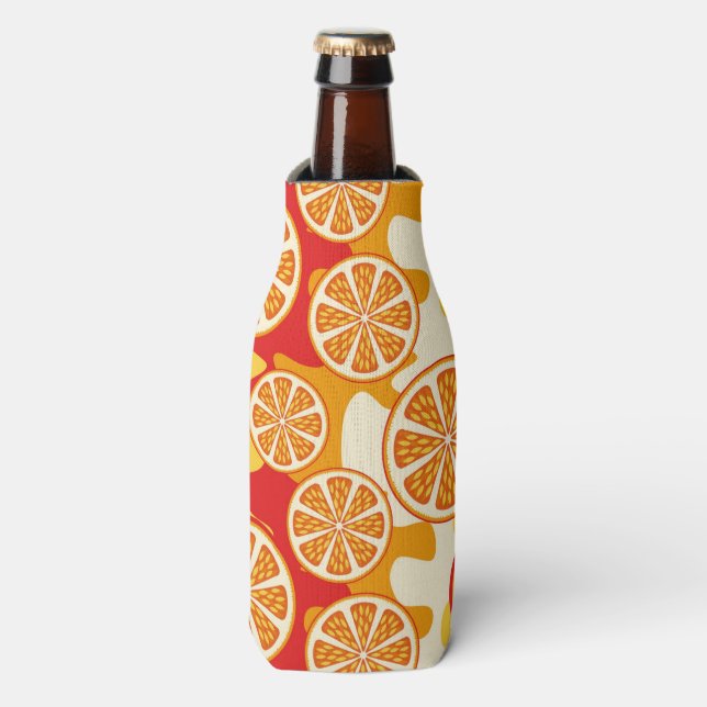 Orangenmuster Flaschenkühler (Flaschenvorderseite)