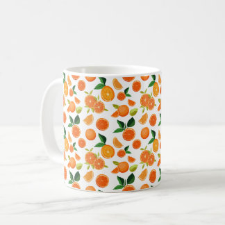 Orangenmuster Kaffeetasse