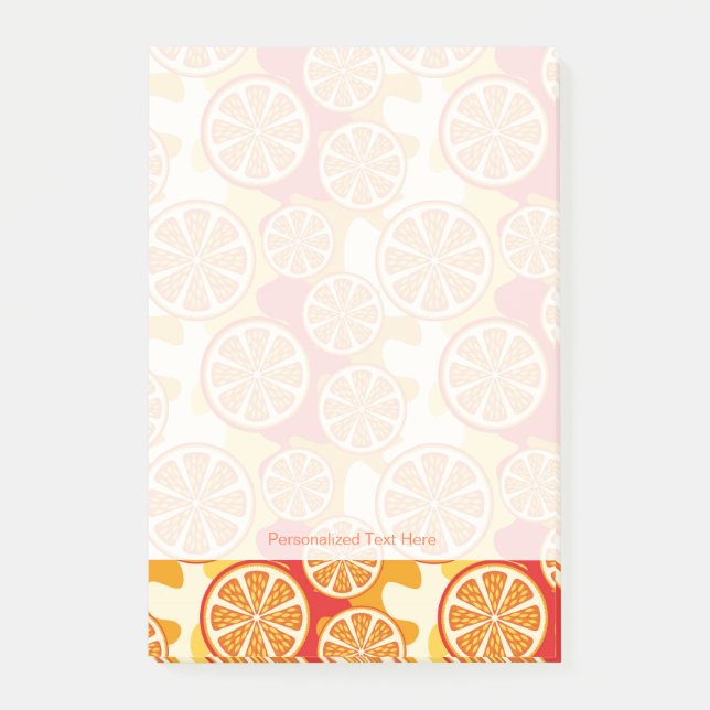 Orangenmuster Post-it Klebezettel (Vorderseite)