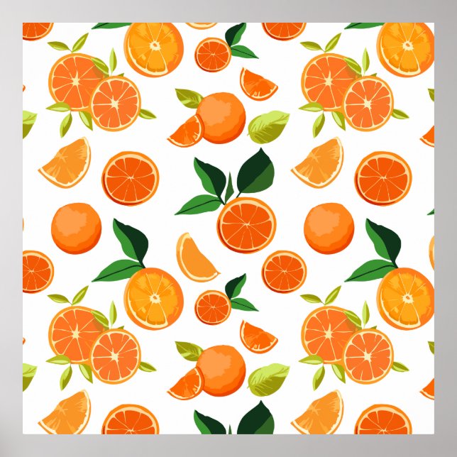 Orangenmuster Poster (Vorne)