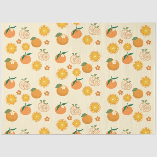 Orangenmuster Seidenpapier (Vorderseite)