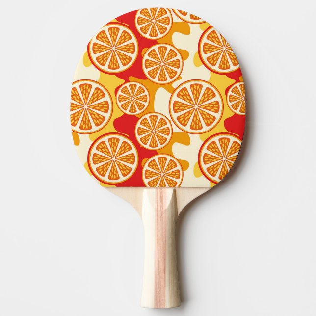 Orangenmuster Tischtennis Schläger (Vorderseite)