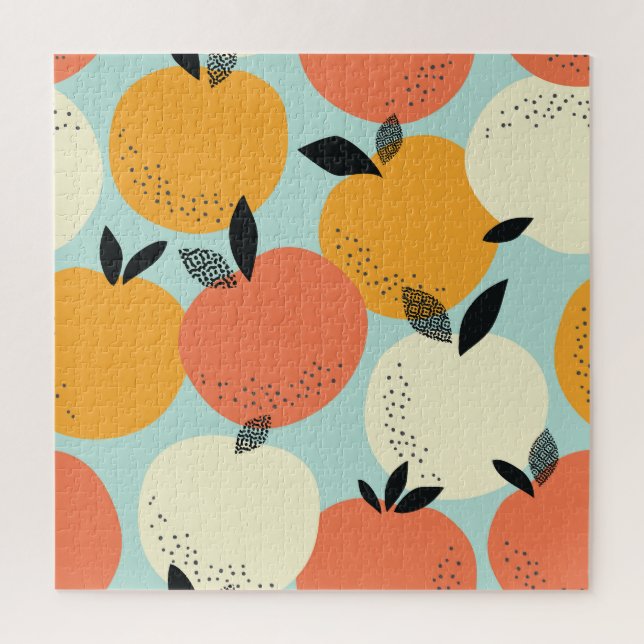 Orangenmuster: Vibrant Nahtloses Design. (Vertikal)