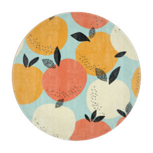 Orangenmuster: Vibrant Nahtloses Design. Schneidebrett