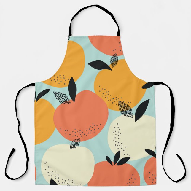 Orangenmuster: Vibrant Nahtloses Design. Schürze (Vorderseite)