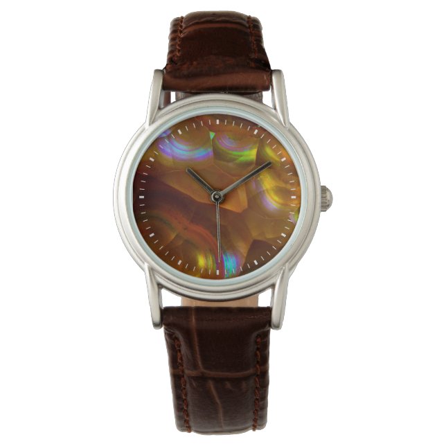 Orangenopal Armbanduhr (Vorderseite)