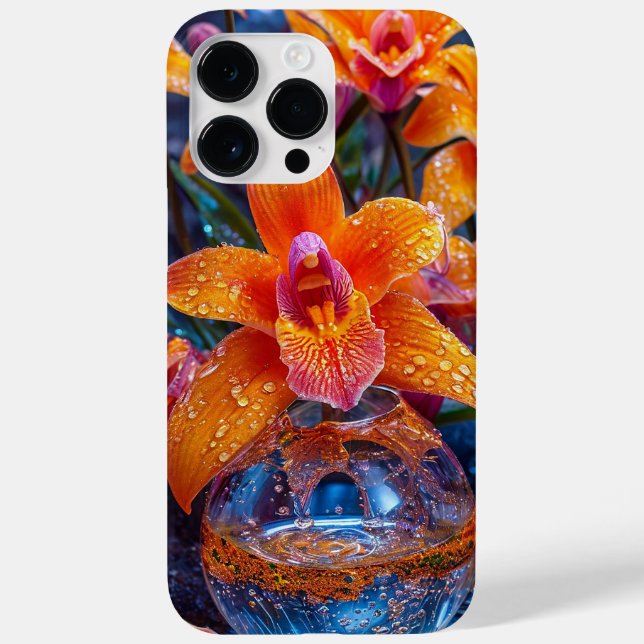 Orangenorchidee Blume Case-Mate iPhone 14 Pro Max Hülle (Rückseite)