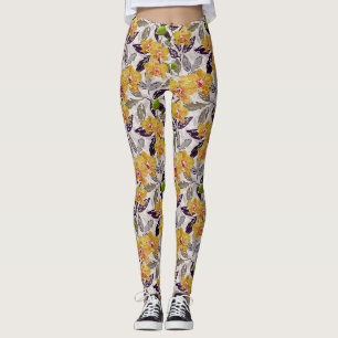 Orangenorchideen. Leggings