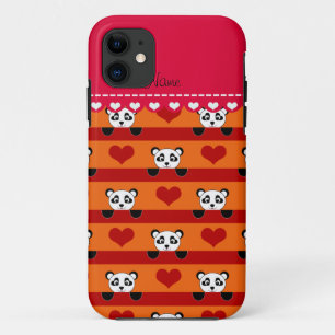 Orangenpanda mit personalisiertem Namen Case-Mate iPhone Hülle
