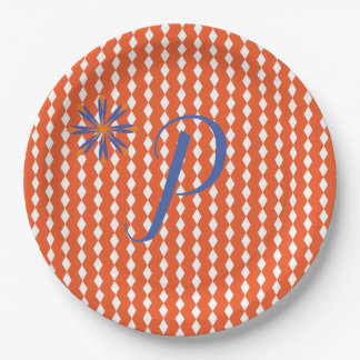 Orangenpapierplatte Pappteller