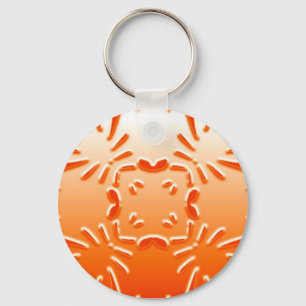 Orangenpatterierter Schlüsselanhänger