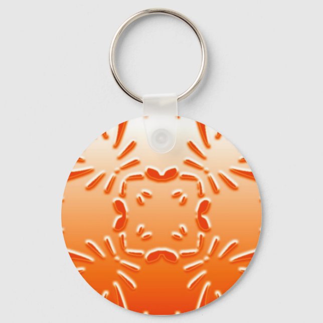 Orangenpatterierter Schlüsselanhänger (Vorderseite)