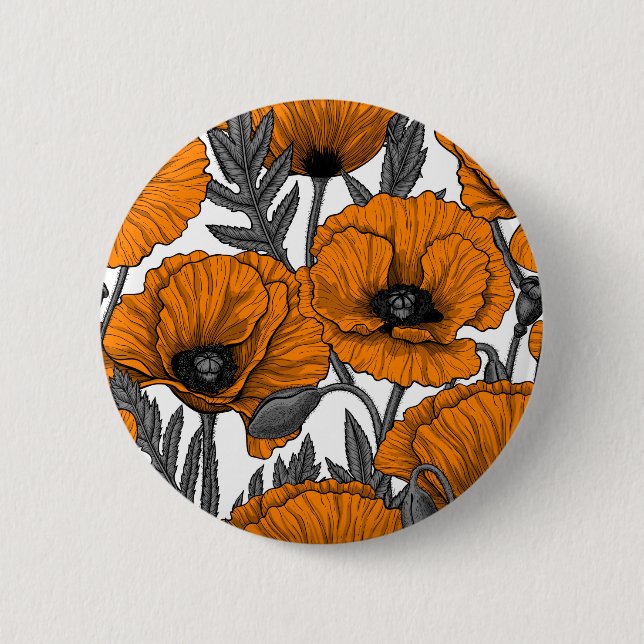 Orangenpflücke auf weiß button (Vorderseite)