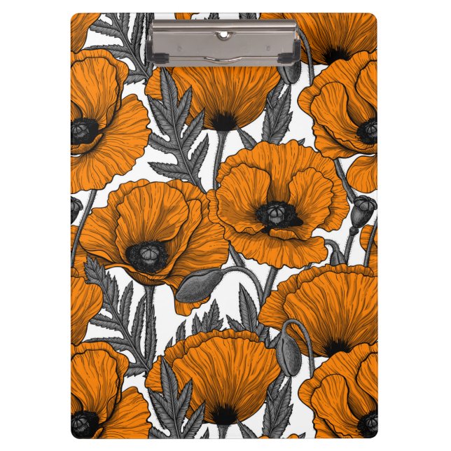 Orangenpflücke auf weiß klemmbrett (Vorderseite)