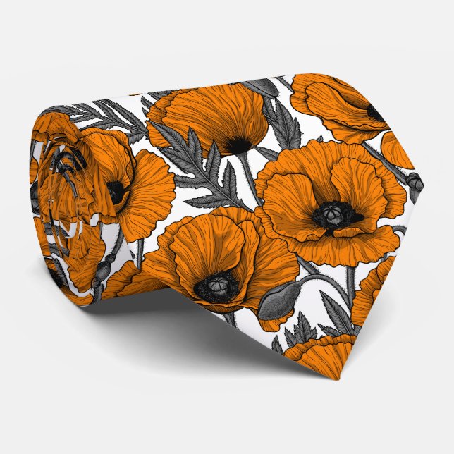 Orangenpflücke auf weiß krawatte (Gerollt)
