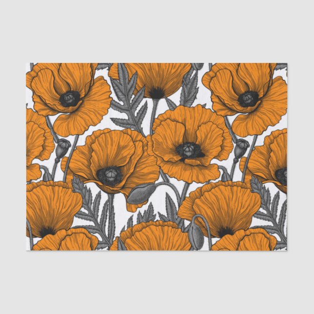 Orangenpflücke auf weiß seidenpapier (Vorderseite)
