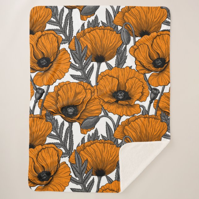 Orangenpflücke auf weiß sherpadecke (Vorderseite)