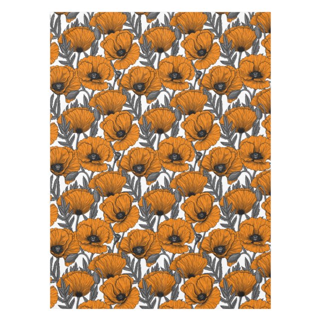 Orangenpflücke auf weiß tischdecke (Vorderseite)