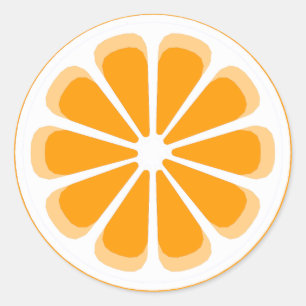 Orangenpinke Runder Aufkleber