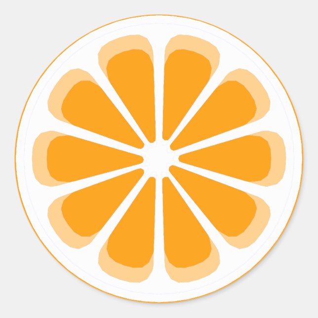 Orangenpinke Runder Aufkleber (Vorderseite)