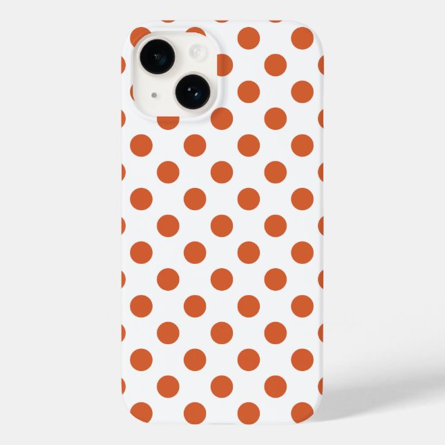 Orangenpolka-Punkte Case-Mate iPhone 14 Hülle (Rückseite)