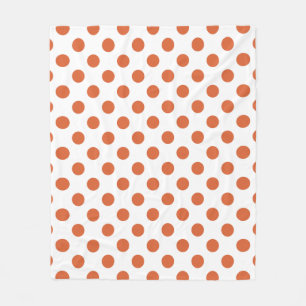Orangenpolka-Punkte Fleecedecke