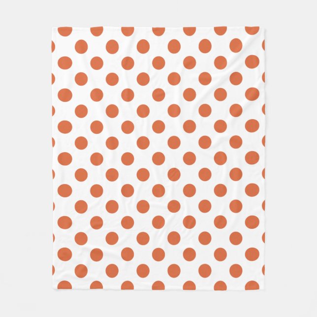 Orangenpolka-Punkte Fleecedecke (Vorderseite)