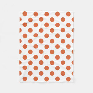 Orangenpolka-Punkte Fleecedecke
