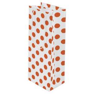 Orangenpolka-Punkte Geschenktüte Für Weinflaschen