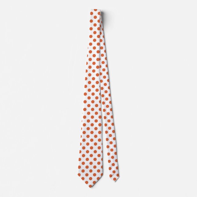 Orangenpolka-Punkte Krawatte (Vorderseite)
