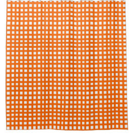 Orangenquadrat Duschvorhang